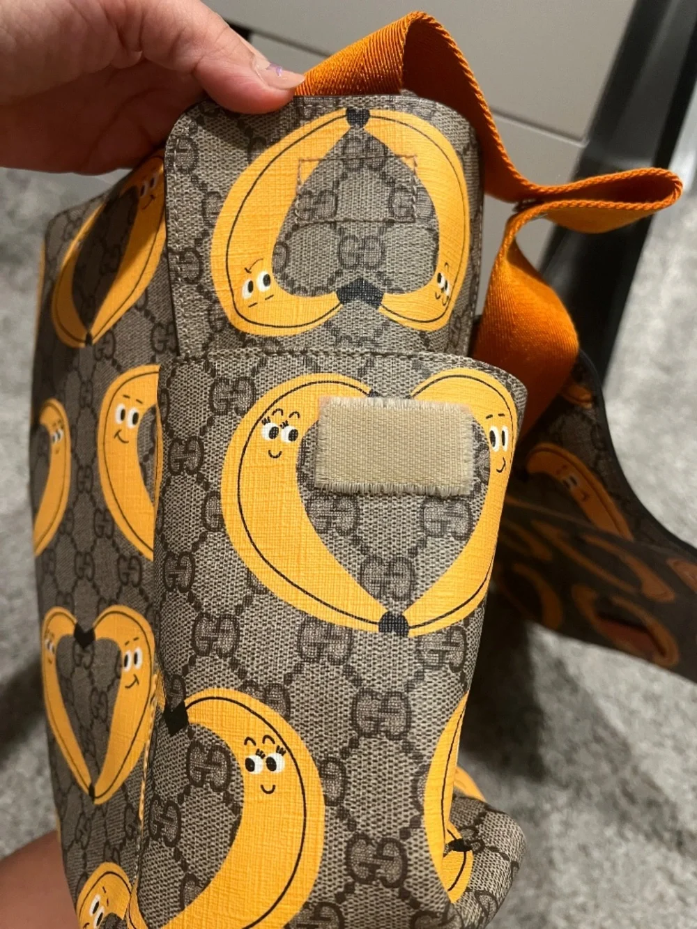 Gucci xNina Dzyvulska GG Supreme Banana Diaper Bag